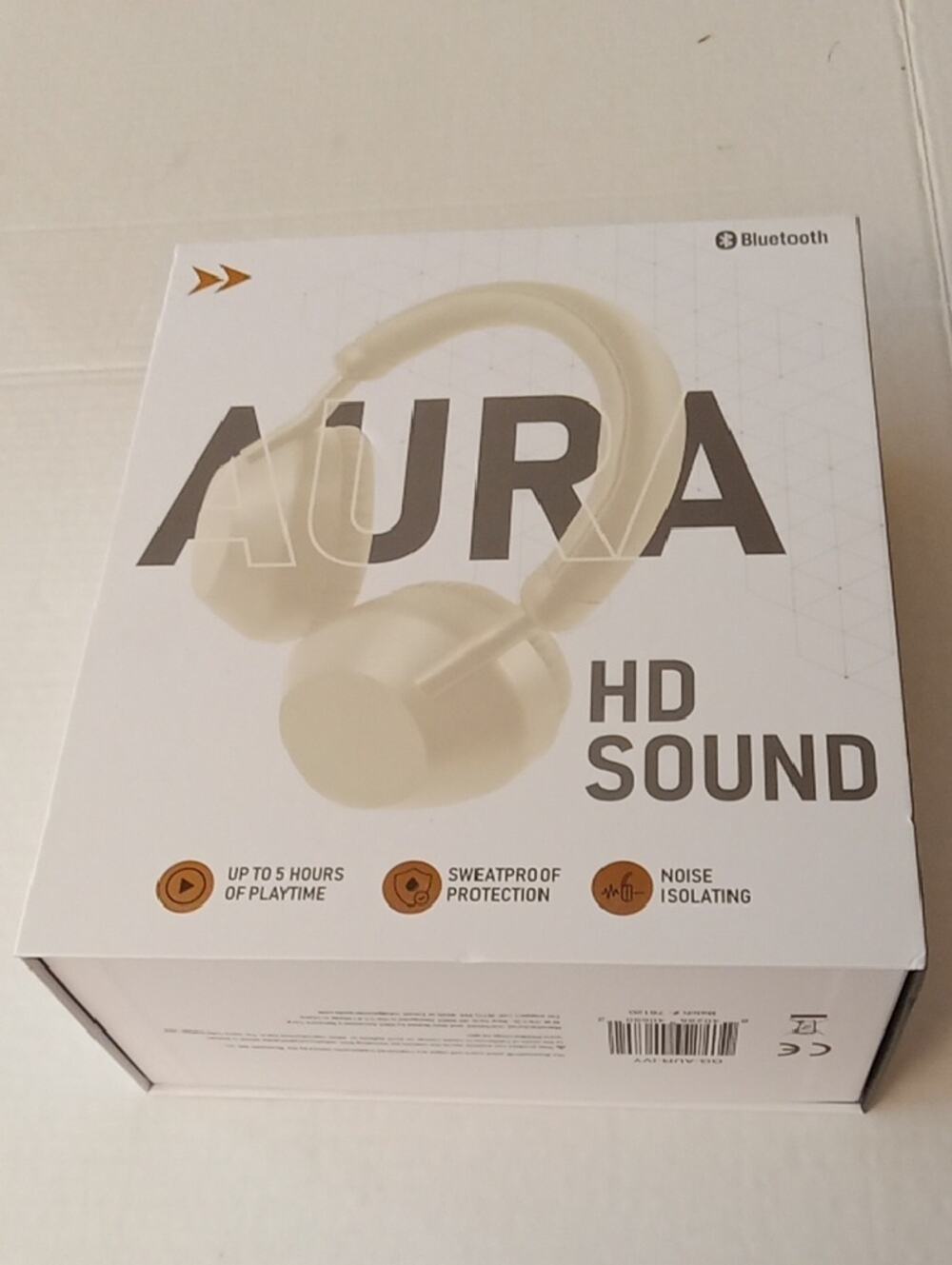 NWT Aura Cream Headphones featuring Bluetooth connectivity and HD sound